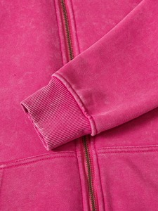 Sudadera con Capucha y Cierre para Hombre, Color Sólido, Corte Holgado, Estilo Casual para Otoño, Manga Larga, Tejido de Felpa Francesa, 100% Algodón, 2027 - Product Image 6
