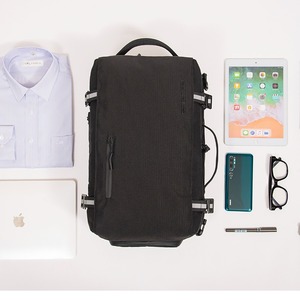 <b>Black</b> large-capacity business <b>backpack</b> multi-layer <b>backpack</b> laptop bag work travel bag shoulder anti-theft zipper bag - Product Image 6