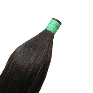 ผมต่อแบบเส้นตรงสีดำธรรมชาติ ผมแท้บริสุทธิ์ ปลายผมเต็ม - Product Image 2