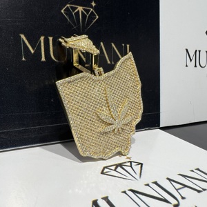 Colgante con Inicial 3D de Moissanita y Diamantes VVS Estilo Hip Hop, Personalizado, con Certificado IGI, para Hombre y Mujer, Joyería Fina para Fiestas - Product Image 2