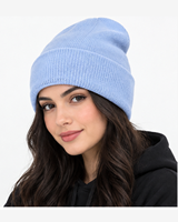 Bonnet d'hiver en laine personnalisé avec logo brodé, réversible, en tricot thermique jacquard, pour le ski