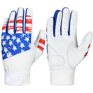 Gants de frappe à manchette courte pour softball professionnel, nouvelle arrivée, en cuir, pour jeux de baseball - Product Image 1