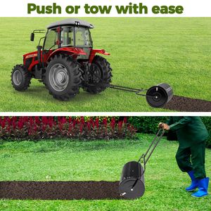 Spandiconcime Manuale da 24 Pollici per Prato e Giardino, Rullo per Torba, Cesto in Rete d'Acciaio Verniciato a Polvere, Nuovo, con Scatola Ingranaggi Topdre - Product Image 5