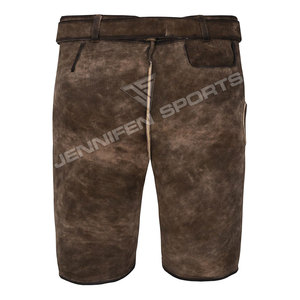 Pantalones Cortos de Cuero Bávaro Trachten para Hombre, Personalizados al por Mayor, de Piel de Vacuno y Ante, Sólidos, de Alta Calidad y Transpirables - Product Image 6