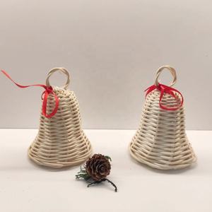 ร้อนขายหวายธรรมชาติคริสต์มาสเครื่องประดับระฆังหวายวินเทจระฆังตกแต่งต้นคริสต์มาสที่ดีที่สุดของขวัญเวียดนาม - Product Image 2