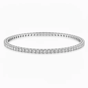 Bracelet tennis en diamants véritables 2.00CTW, taille brillant rond, or blanc 10K, bijoux fins pour femmes |   Cadeaux élégants pour un anniversaire de mariage - Product Image 2