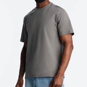 Camiseta de Algodón de Color Sólido Extra Grande para Hombre con Logotipo Personalizado, Corte Holgado, Cuello Redondo, Ropa Casual Urbana, Marca Privada, Proveedor OEM ODM - Product Image 2