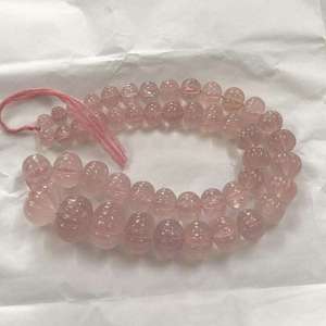 6mm 10mm Natural Rose Quartz Stone Carved Melon Shape Pink Beads Strand for Jewelry Making Necklaces & Bracelets Online Alibaba - Product Image 3