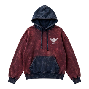 Unisex Regular Fit Gothic Winter <b>Vintage</b> Wash Hoodie Pullover <b>Sweatshirt</b> with Kangaroo Pocket Drawstring Hood and Long Sleeves - Product Image 1
