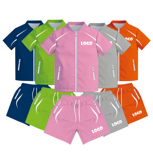 Custom Clothing Manufacturers Tracksuits Summer Nylon Windbreaker <b>Jacket</b> <b>Short</b> Set Zip Up Long Sleeve Polo Shirt And <b>Shorts</b> Set - Product Image 6