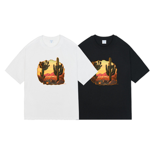 Custom DTG DTF Print Hip Hop Plus Size Oversized Streetwear <b>Baggy</b> T-<b>Shirt</b> 100% Cotton Stretchable Breathable Light Washed - Product Image 5