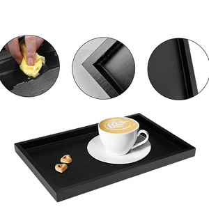 Elegant Solid Wood <b>Serving</b> <b>Tray</b> with Polished Floral Finish Commercial Grade for Refined Home and Hotel Presentation - Product Image 4