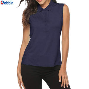 Camisetas Polo para Mujer, Oferta, Estilo Casual de Verano, Camisetas sin Mangas de Color Sólido para Mujer, Logotipo Personalizado, Transpirables, las Mejores Camisetas de Punto - Product Image 6