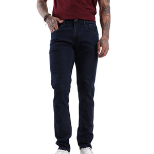 High Fashion Solid Men's Light Denim Pants Custom Made Straight Washed Breathable Winter Autumn <b>Hip</b> Hop Streetwear Casual - Product Image 4
