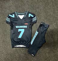 Conjuntos transpirables de uniformes de fútbol americano de sarga de aparejos impresos por sublimación personalizados de alta calidad para hombres y jóvenes