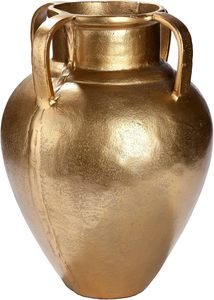 Jarrones Modernos Bloom en Dorado y Bronce Negro con Asas, Macetas Decorativas de Metal para Diseño de Interiores del Hogar, 34 cm de Altura - Product Image 2