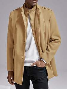 Manteau Trench Homme Coupe-Vent Élégant et Chaud, Style Slim, Long, Fabriqué en Usine, Vente Chaude, Manteaux Trench Formels pour Hommes - Product Image 2