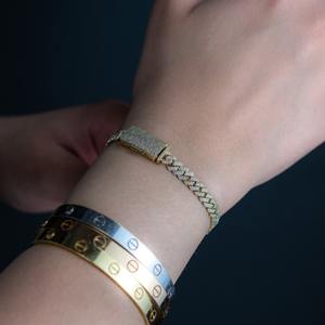 Pulsera de Moissanita para Hombre y Mujer, Plata 925, Diseño Cubano Iced Out, Joyería de Lujo Hip Hop, Colección de Regalo - Product Image 1