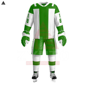 Tenue d'équipe de hockey sur glace, uniforme de haute qualité, couleur personnalisée, 100% polyester imprimé, anti-UV, séchage rapide, en vente en ligne - Product Image 5