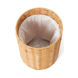 Natural Rattan Waste Basket Classic Open Top Trash Can Eco-Friendly <b>Paper</b> Bin for Bedroom Decor Customizable Size - Product Image 2