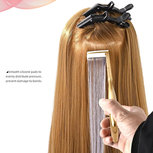 Nuevas Pinzas de Acero Inoxidable para Extensiones de Cabello, Colores Personalizados, Mango Dorado, Cuidado del Cabello, Estilismo, Uso en Salón - Product Image 5