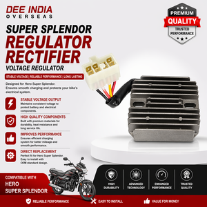 Hero Super Splendor Regulator Rectifier | <b>Motorcycle</b> Voltage Regulator | Charging <b>System</b> Spare Part - Product Image 2