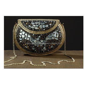 Mosaïque Style Indien Bohème Messenger Sacs De Luxe Soirée En Métal Pochette Femmes Boho Mariage À La Main Sac À Main Sacs À Main En Gros - Product Image 6