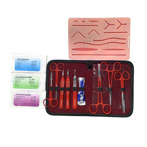 Kit de pratique pour étudiants en médecine, kit de sutures, instruments médicaux, équipements médicaux, anatomie, biologie, sutures durables - Product Image 1