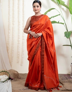 ผ้าไหมชานเดรีสีส้มบินดูสำหรับผู้หญิง KV - Product Image 4