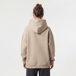 Sudadera con Capucha Extra Grande para Mujer, 100% Algodón, Transpirable, de Alta Calidad, al por Mayor, con Hombros Caídos y Bolsillo Tipo Canguro - Product Image 5