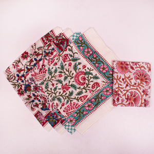 Multicolor Handblock Boho Print Accessory, 100% Cotton Unisex Bandanas, Eco-Friendly Boho Neck Or <b>Head</b> Tie, Unisex <b>Head</b> <b>Wrap</b> - Product Image 4