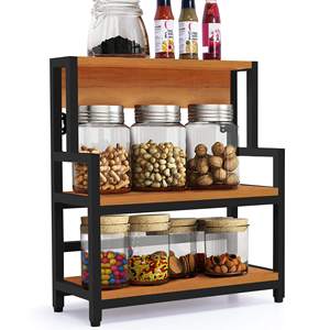 Estante de Almacenamiento de Cocina de Doble Nivel, Moderno, de Hierro, Personalizado, para Montar en la Pared, Multifuncional, Práctico Organizador de Cocina para el Hogar - Product Image 6