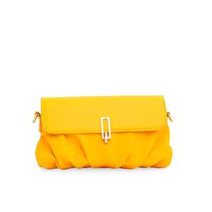 Bolso de brazo formal amarillo P36041 Bolso elegante para uso diurno o nocturno - Product Image 3