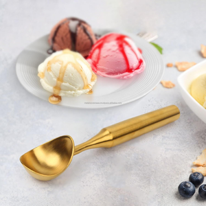 ที่ตักไอศกรีม คุกกี้ อลูมิเนียมทนทาน ป้องกันการกัดกร่อน ใช้กับเครื่องล้างจานได้ เป็นมิตรกับสิ่งแวดล้อม ชุบเงิน ด้ามจับตามหลักสรีรศาสตร์สำหรับ - Product Image 4