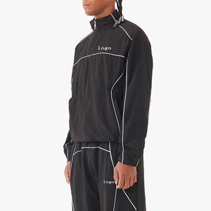 Professional Manufacturer Men’s Windbreaker Tracksuit Low MOQ Custom Sportswear - Product Image 4