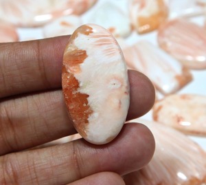 Scolecite rose naturelle, cabochon, pierres précieuses de formes variées, toutes tailles, pierres lisses en vrac, fournisseur grossiste pour la bijouterie - Product Image 5