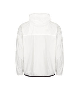 Veste coupe-vent imperméable à capuche pour homme, blanche, fermeture éclair, coupe classique, toutes saisons, vêtements d'extérieur, 100% polyester - Product Image 6