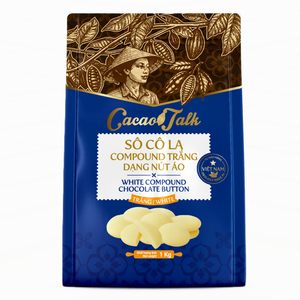 Suministros Premium para Repostería y Confitería para la Industria Alimentaria, Chocolate Compuesto Blanco HALAL en Botones de Cacao 1KG para Galletas y Bizcochos - Product Image 1