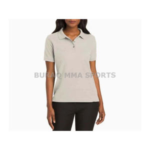 Polo de mujer de manga corta de secado rápido, informal, con cuello de punto, corte regular - Product Image 5