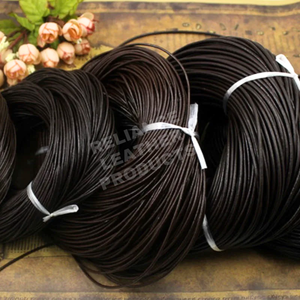Cordón de Cuero Redondo de 1 mm para Hacer Pulseras en Varios Colores, Embalaje en Rollo, Componentes para Joyería - Product Image 6
