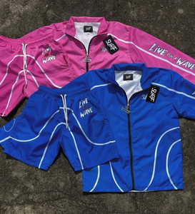 Custom Logo Breathable Nylon Tracksuit Unisex Windbreaker <b>Jacket</b> with Shorts Streetwear Wholesale - Product Image 5