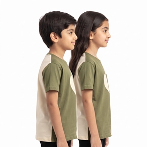 Children <b>Heart</b> Design Leisure Tops Unisex Crew Neck Two Color Short Sleeve <b>T</b> <b>Shirts</b> Kids Casual Apparel Custom Manufacturer Kids - Product Image 4