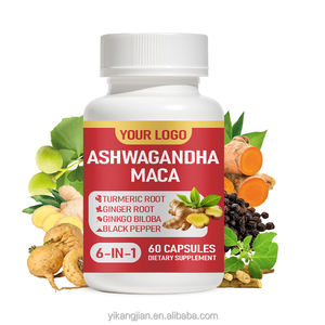 Gute Qualität Bio Maca Wurzel Mit 300mg Ashwagandha Höchste Potenz Kurkuma Maca Wurzel Kapseln für Männer - Product Image 1