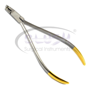 Pince dentaire professionnelle réutilisable en acier pour la pliage de fils et la formation de boucles d'appareils orthodontiques, à commande manuelle, par Blush Surgical - Product Image 1