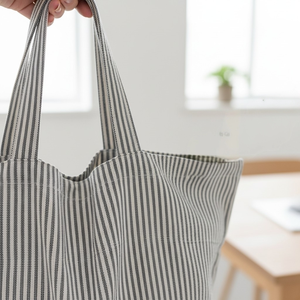Eco-Friendly Sustainable Cotton Tote <b>Bag</b> with Non-Woven Handle <b>Medium</b> <b>Size</b> Letter Pattern-Reusable Fashion Wholesale Bulk - Product Image 3
