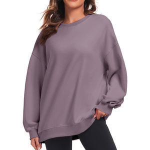Sweat-shirt pour femme avec impression de logo personnalisé, streetwear, prix de gros, sweat-shirts surdimensionnés imprimés sur mesure pour femmes - Product Image 5