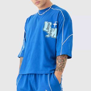 Meilleur prix de vente : Ensemble d'été pour homme, T-shirt respirant et short, faible MOQ, ensemble 2 pièces T-shirts et shorts d'été - Product Image 3