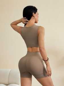 Conjunto Deportivo de Dos Piezas para Yoga y Fitness para Mujer, Ropa Cómoda y Elástica para Entrenamiento - Product Image 6