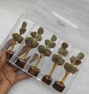 Árbol de la Abundancia de Ágata Soha de Venta Rápida, Gema Natural de Aventurina Amarilla, Amor Animal, Hada, Cruz, Hecho a Mano, Riqueza, Prosperidad, Feng Shui - Product Image 3