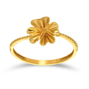 Heart Floret Gold <b>Ring</b> Luxury Gold Floral Bow <b>Ring</b> for Women Delicate Flower <b>Adjustable</b> <b>Ring</b> Fine Fashion Jewelry - Product Image 1